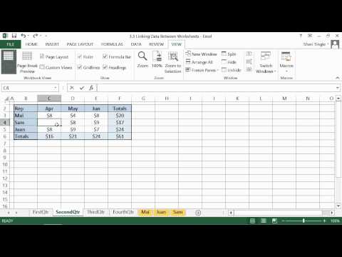 Microsoft Office Excel 2013 Tutorial: Linking Data Between Worksheets | K Alliance Microsoft Office Excel 2013 Tutorial: Linking Data Between Worksheets | K Alliance