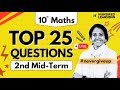 10th Maths TOP 25 Questions | 2nd Mid Term Important Questions | Public Exam 2025 #nevergiveup