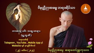 ကာလသုံးပါး အထူးတရား ရှု့ကွက် -  ဝိမုတ္တိဉာဏဓမ္မ ဆရာတော် ဉူးကုသလ ( ၂၉.၀၃. ၂၀၂၄)