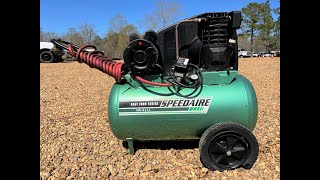 1999 Speedaire Cast Iron Series Portable Electric Air Compressor SN619 Lot#421