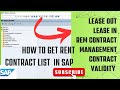 How to get Rent Contract List in SAP based on various input criteria I SAP T Code REISCN I RECN II