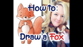 How to Draw a Fox - Art Lesson - GREAT for KIDS! Traditional or Digital Art - draw with Jess!