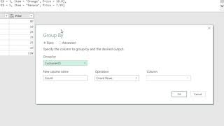 PowerQuery M Language   Table Group GroupBy Table to List