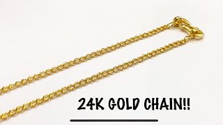 Making a 24K PURE GOLD CHAIN - Gold Jewelry Making - ASMR - How it's Made - 4K Video