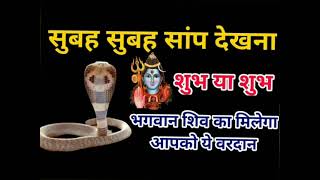 सुबह-सुबह सांप देखना शुभ या अशुभ |सांप देखना शुभ होता है क्या?| सांप देखना | Sapne me saap dekhna