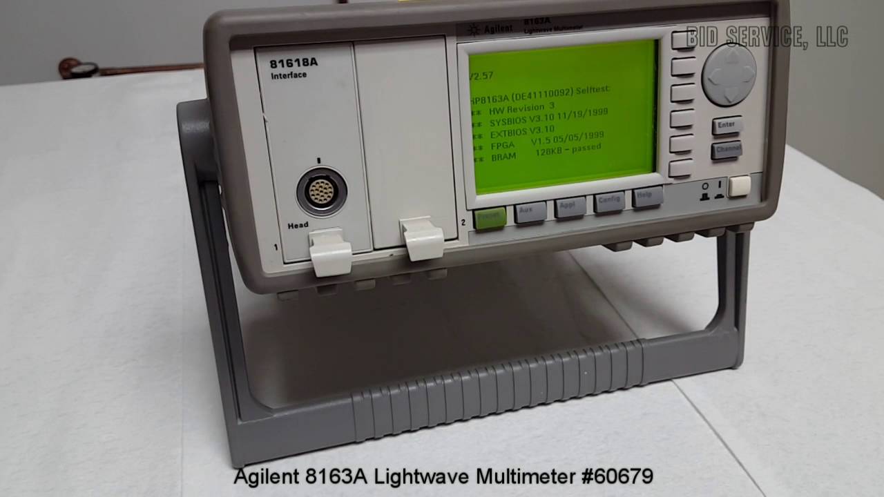 Agilent 8163A Lightwave Multimeter #60679 - YouTube