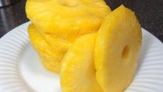 How to Cut a Pineapple and make Pineapple Rings!