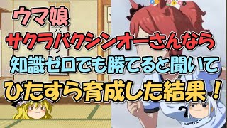 ウマ娘～サクラバクシンオーなら育て方育成法知識ゼロでも勝てると聞いてひたすらスピードアップした結果【ゆっくりゲーム実況無課金】