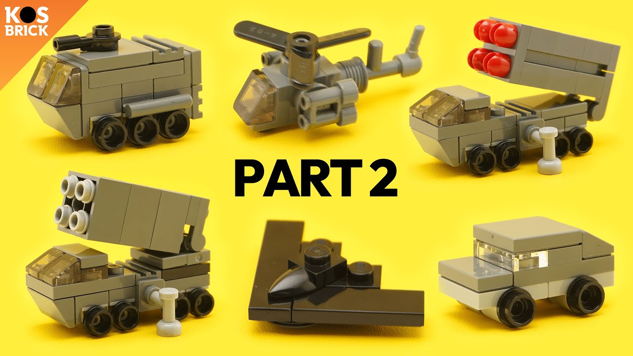 Lego Micro Military Mini Vehicles Part 2 Tutorial Youtube