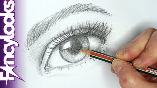 Cómo dibujar un ojo realista con lápiz - paso a paso