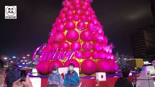 香港 尖沙咀 尖東 酒吧街 聖誕燈飾2021 4K video Hong Kong Christmas Lighting 2021