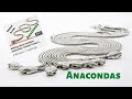 Making silver necklace Anacondas | Classic Foxtail | Loop in Loop Chain