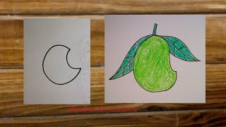 Mango drawing with  bengali \