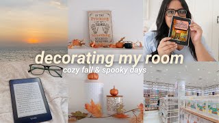 decorating my room 🧸🤎 cozy fall vlog, reading books, concerts and october days