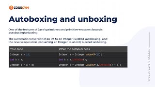 Autoboxing and unboxing | CodeGym University Course