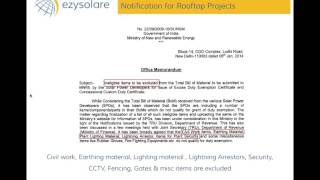 WEBINAR on MNRE Exemption procedure for Rooftop Solar Projects