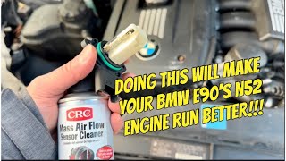 Make Your BMW E90 3 Series Run Better By Doing The Mass Air Flow Sensor Cleaning #N52 #E90