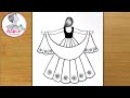 How to draw a girl with lehenga / girl drawing / how to draw a girl in beautiful traditional dress