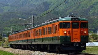 JR東日本　長野の湘南色　１１５系　篠ノ井線　普通列車！