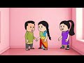 দুখীয়া বায়েক আৰু ধনী ভনিয়েক assamese cartoon story assamese short story 😊