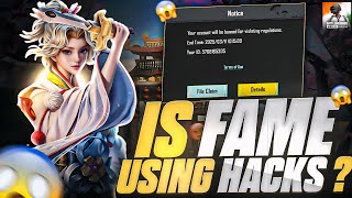 Fame Playz Account Got Banned 😱 || Caught Using Hacks ??😡  @BattlegroundsMobile_IN #bgmi