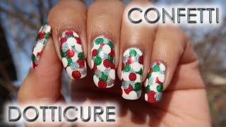 Christmas Confetti Dotticure | 12 Days of Christmas Nail Art Day 10 | DIY Tutorial | MSLP