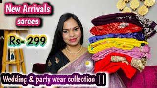 Meesho saree haul || wedding \u0026 party wear saree ||