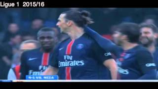 3 Goles de Zlatan ibrahimovic vs OGC Nice, Paris Saint-Germain 4 - 1 OGC Nice, Ligue 1 2016