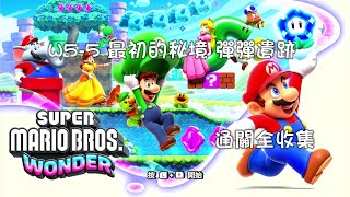 超級瑪利歐兄弟 驚奇 通關全收集 W5-5 最初的秘境 彈彈遺跡 Super Mario Bros. Wonder