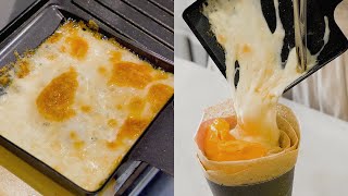 [Japanese crepes] Delicious Toro Toro cheese and egg galette [dessert crepe|japanese street food]