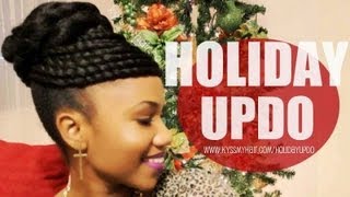 Twisted Bun | Holiday Updo on Natural Hair