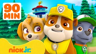 Patrulha Canina | Resgates Duplos Mais Especiais do Rubble! Skye e Rocky | Nick Jr. em Português