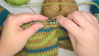 Left Leaning Decrease in Triple Knitting - 2020
