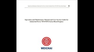 weichai WP4 WP6 deutz  diesel engine Maintenance Manual