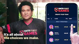 Paytm First Games - Make the Right choice || Sachin Tendulkar Ad