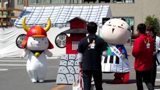 家康くん＆ひこにゃん（家康楽市・春の陣２０１４）