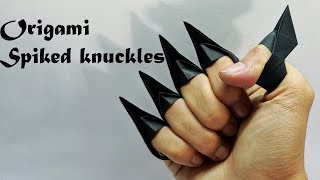 How to make spiked knuckles - origami spiked knuckles - diy paper spiked knuckles