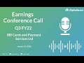 SBI Cards and Payment Services Ltd Q3 FY22 Earnings Concall