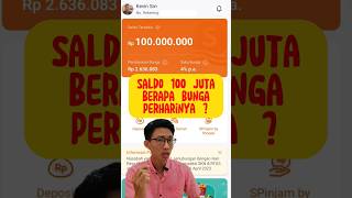 Menabung 100 Juta di Seabank berapa bunga perharinya ?