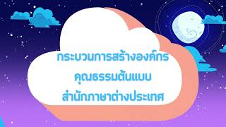 กระบวนการสร้างองค์กรคุณธรรมต้นแบบสำนักภาษาต่างประเทศ