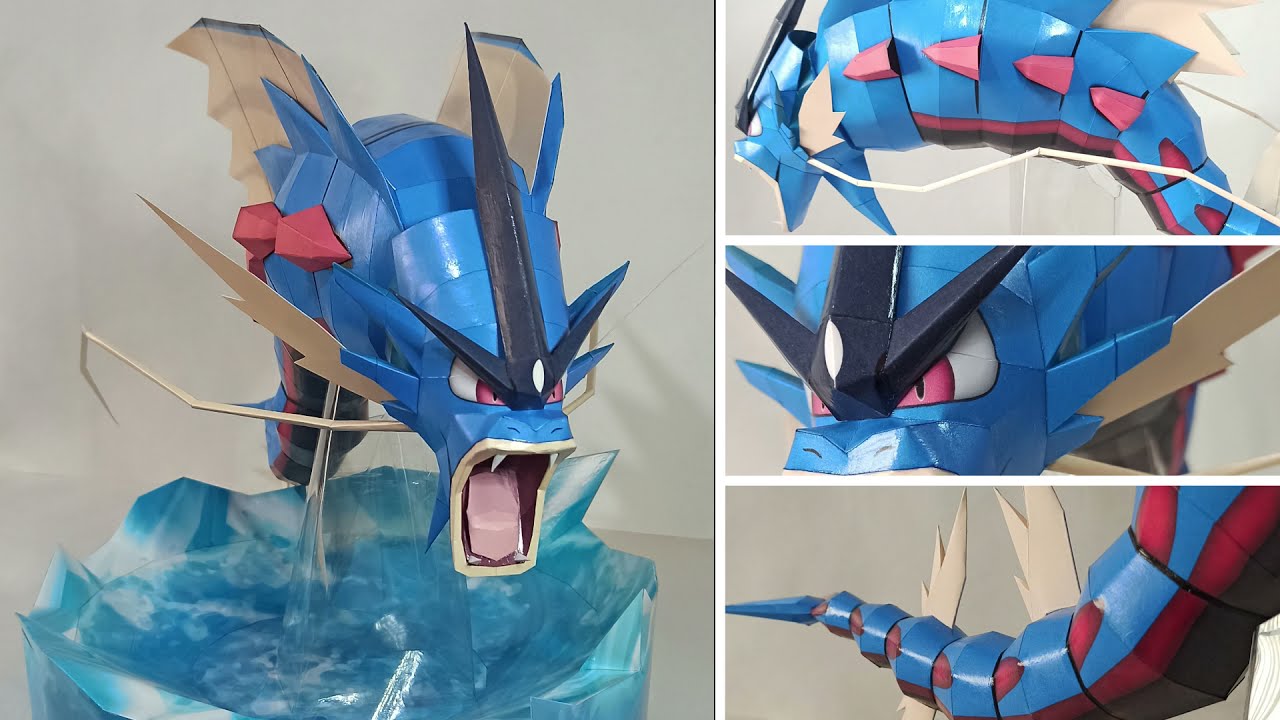 MEGA GYARADOS I POKEMON PAPERCRAFT I #POKEMON I #PAPERCRAFT - YouTube