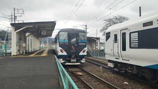 伊豆箱根鉄道牧之郷駅でのE257系2500番台交換 特急踊り子号 #伊豆箱根鉄道 #特急踊り子 #e257系 #E257系2500番台