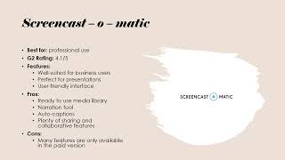 The Best Screencasting Software presentation