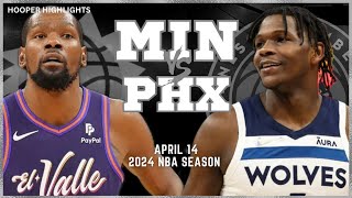 Minnesota Timberwolves vs Phoenix Suns Full Game Highlights | Apr 14 | 2024 NBA Season