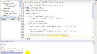 F2L5@9 Sort2 java using a comparator object