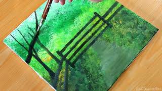 Summer Countryside Painting / Acrylic Painting for Beginners / STEP by STEP