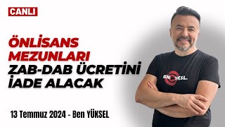 🔴 ÖNLİSANS MYO MEZUNLARI, YATIRDIKLARI ZAB-DAB ÜCRETLERİNİ İADE ALACAKLAR! @benyuxel