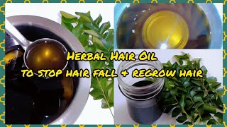 HOMEMADE HERBAL HAIR OIL For Faster Hair Growth\u0026Stop hair fall/Get Long\u0026Thick Hair/Tamil@Renusstyle