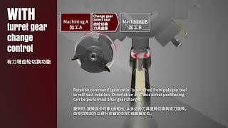 刀塔齿轮切换：CNC旋盤機能｜三菱电机FA／Turret gear change contro :MITSUBISHI CNC