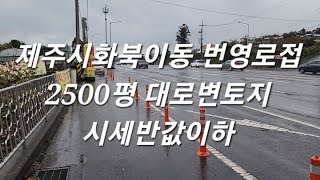 제주시화북이동 번영로접 대로변 2500평 시세 1/3가격 급매물 보전녹지 주요간선도로 010 4436 0401 제주도부동산 토지 매매